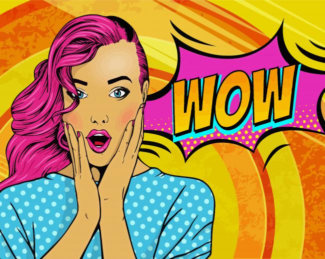 wow Pop girl art paint by number