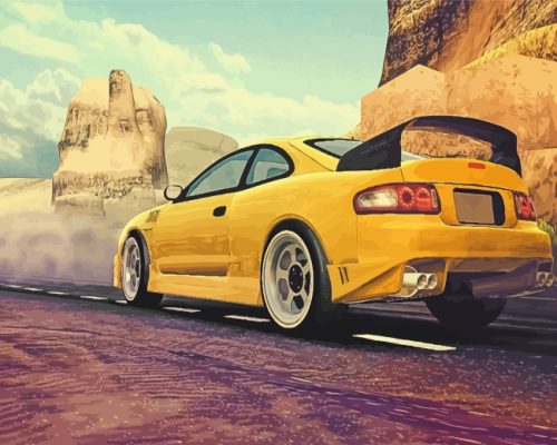 Yellow Jdm paint by numbers