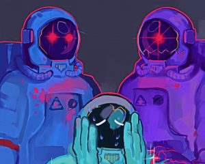 Aesthetic Among Us Game paint by numbers