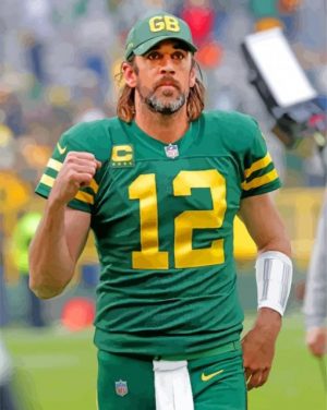 Aaron Rodgers Player paint by numbers