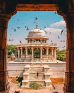 Ahar Cenotaphs monument in udaipur paint by number
