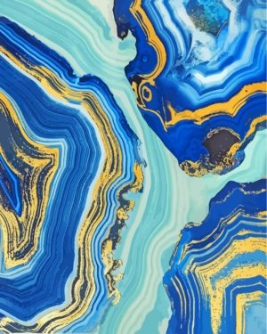 Blue Geode paint by numbers
