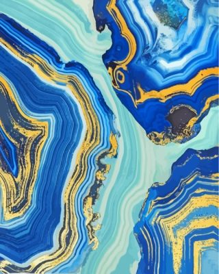 Blue Geode paint by numbers