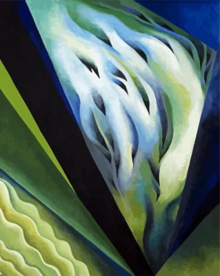Blue And Green Music Georgio O Keefe paint by numbers 
