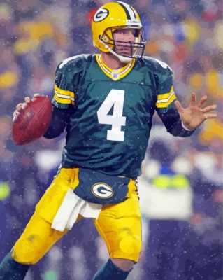 Brett Favre Football Quarterback paint by numbers