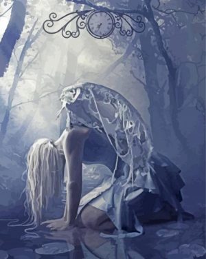 Broken angel in the forest paint by numbers