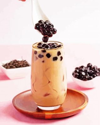 Bubble Tea Drink paint by numbers