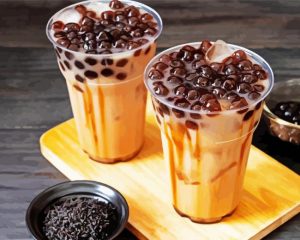 Bubble Tea Glasses paint by numbers