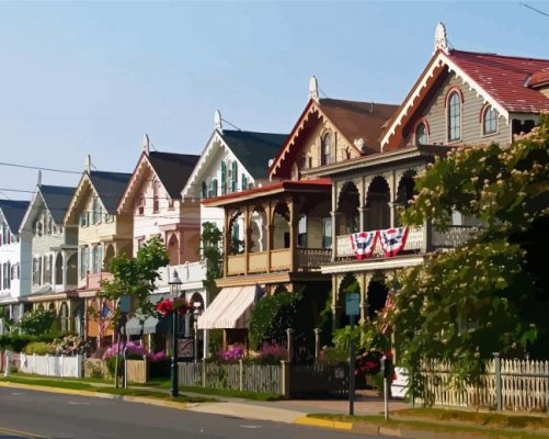 Aesthetic Cape May Houses paint by numbers