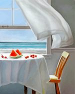 Curtains Blowing In Window paint by numbers