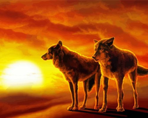 Desert Wolves paint by numbers