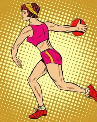 Discus Throw pop art paint by numbers