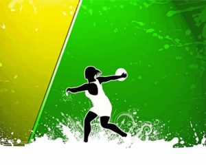 Discus throw art paint by number