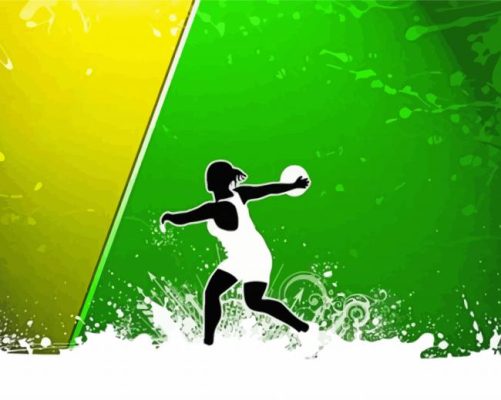 Discus throw art paint by number