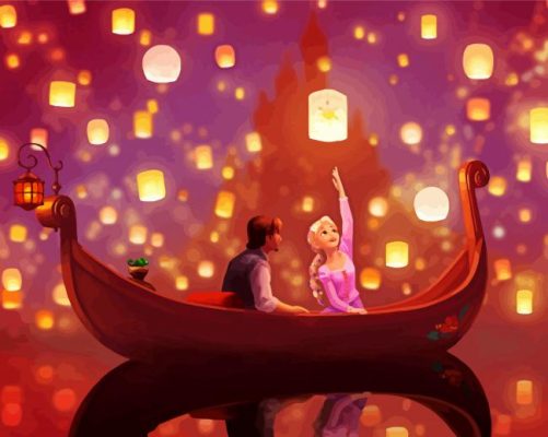 Disney Tangled Lanterns paint by numbers
