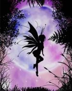 Cute Fairy Silhouette paint by numbers