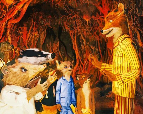 Fantastic mr fox film paint by numbers