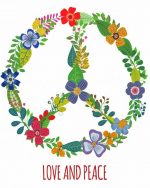 Flower Peace paint by number