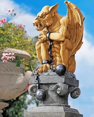 Gargoyle Sculpture Paint by numbers