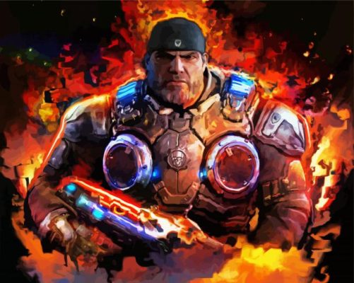 Gears Of War Marcus Fenix Paint by numbers