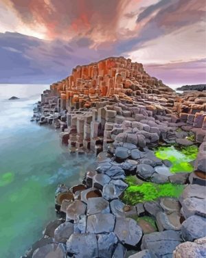Giants causeway Rocks paint by numbers
