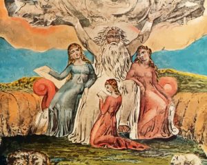 Job And His Daughters By William Blake Piant by numbers
