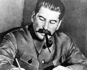 Joseph Stalin Monochrome paint by numbers