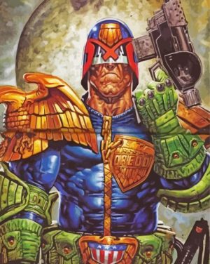 Judge Dredd Superhero paint by numbers