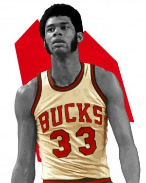Kareem Abdul Jabbar Bucks Hero paint by numbers