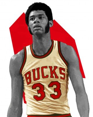 Kareem Abdul Jabbar Bucks Hero paint by numbers