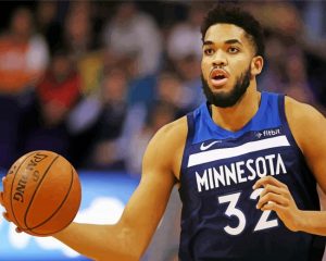 Karl Anthony Town basketballer paint by numbers