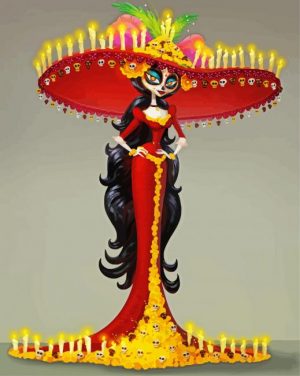 La Muerte Queen paint by numbers