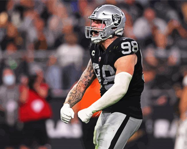 Las Vegas Raiders american football player paint by numbers