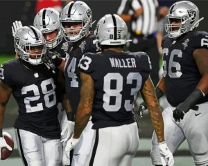 Las Vegas Raiders american football players paint by numbers