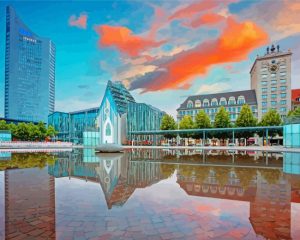 Leipzig buildings paint by number