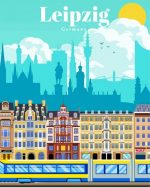 Leipzig germany poster paint by number