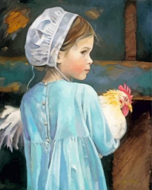 Little Amish Girl paint by numbers