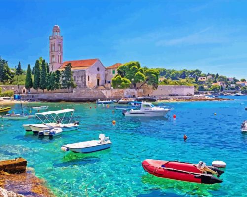 Makarska Croatia paint by numbers