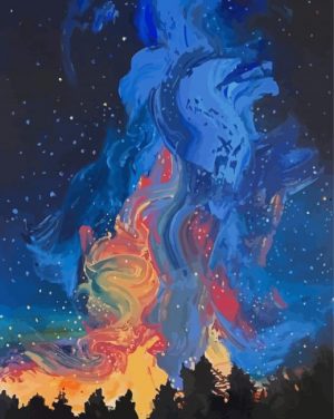 Milky Way galaxy art paint by numbers