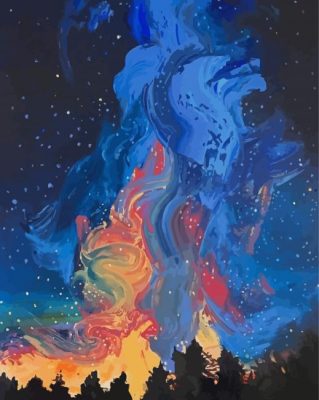 Milky Way galaxy art paint by numbers