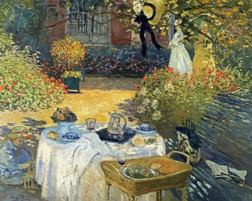 Monet ladies at tea paint by numbers