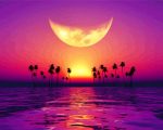 Moon Over Purple Sunset paint by numbers
