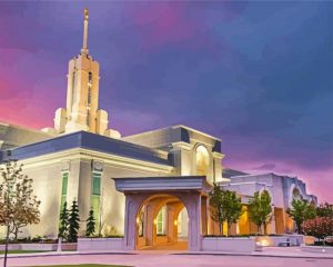 Mount Timpanogos Temple paint by numbers