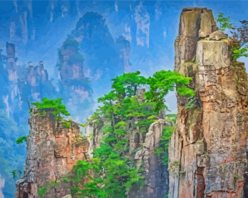 Mountain Tianzi Paint by numbers