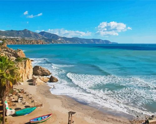 Nerja Playa De La Calahonda Paint by numbers 