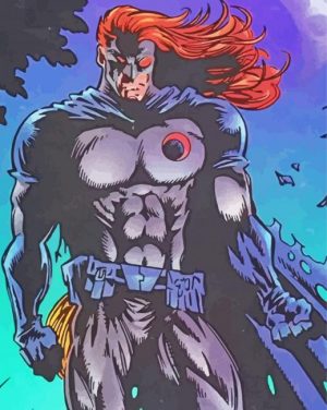 Night Man comic book art paint by numbers