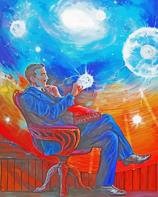 Nikola Tesla Art Paint by numbers