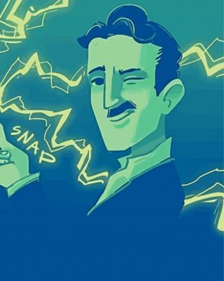Nikola Tesla Illutration Paint by numbers