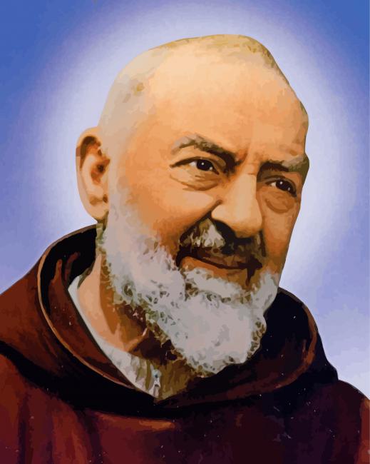 Padre Pio paint by numbers