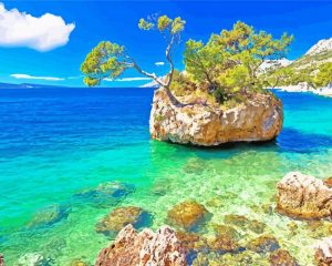 Punta Rata Makarska paint by numbers